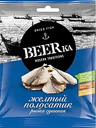 «Beerka», жёлтый полосатик сушёно-вяленый, 25 г