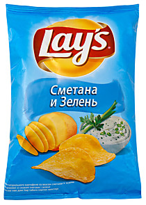Чипсы Lay's "Сметана и зелень"