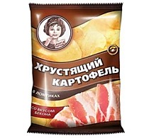 «Хрустящий картофель», чипсы со вкусом бекона, произведены из свежего картофеля, 40 г