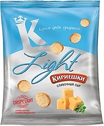 «Кириешки Light», сухарики со вкусом сливочного сыра, 33 г