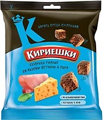 «Кириешки», сухарики со вкусом ветчины и сыра, 40 г
